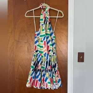 Solid & Striped Brianna Colorful Halter Dress Cotton